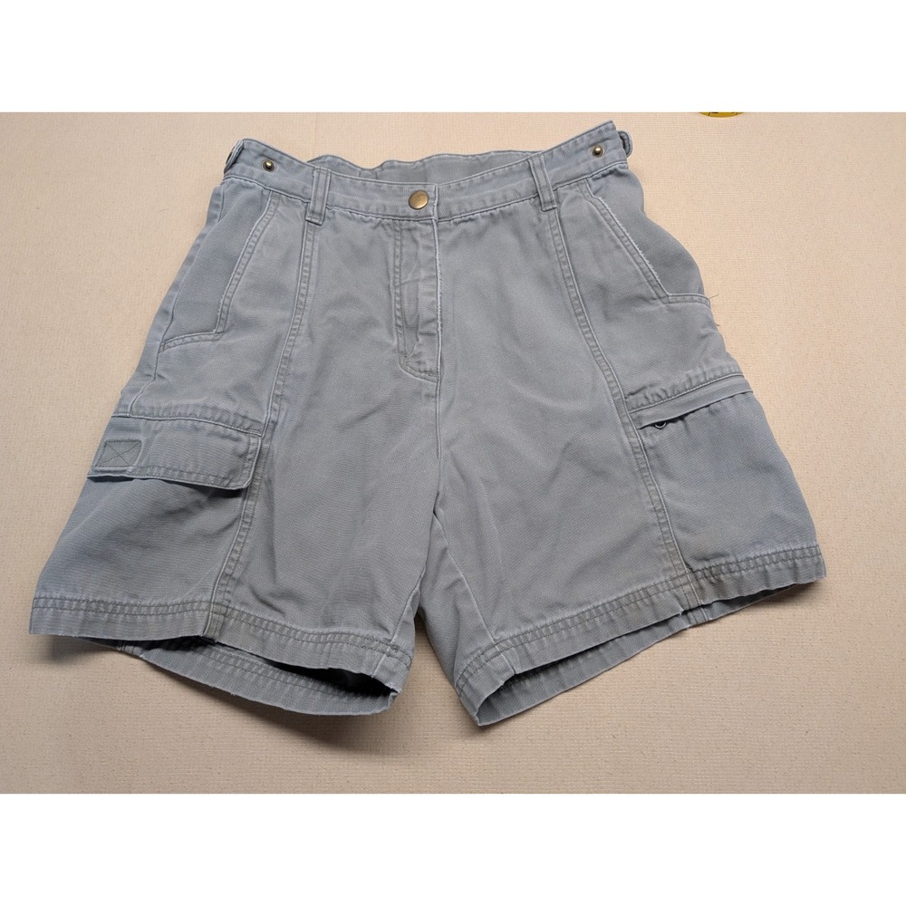 Woolrich Women's Shorts Fieldstone 1966 Size 8 Green Canvas Vintage Y2K Buttons